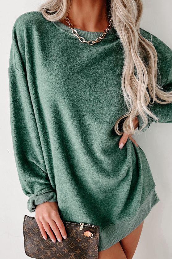 oversized fleece sweatshirt NanaMacs XJPBDL927 jægergrøn