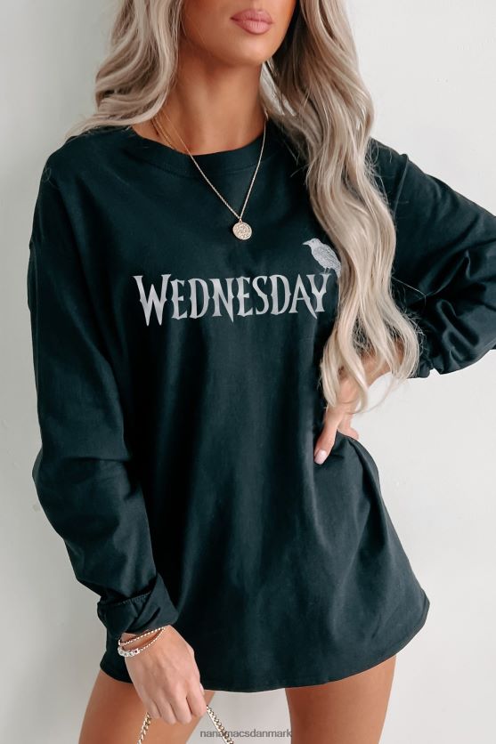 stærkt undervurderet dobbeltsidet grafisk flere skjorte muligheder NanaMacs XJPBDL1032 sort