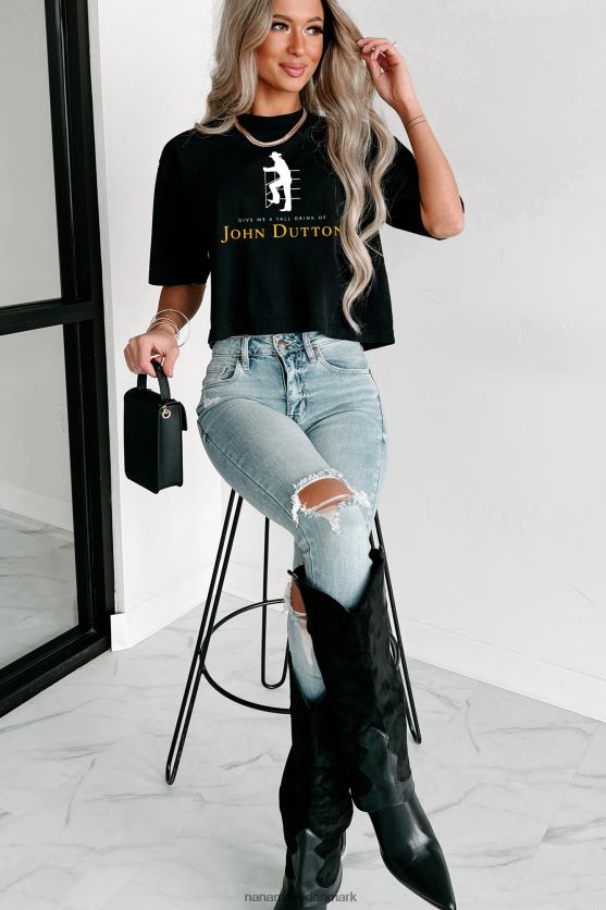 tall drink of john grafisk flere skjorte muligheder NanaMacs XJPBDL1043 sort