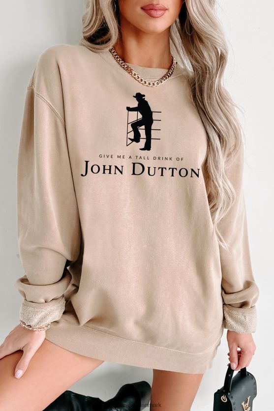 tall drink of john vintage wash grafisk crewneck NanaMacs XJPBDL1042 sandsten