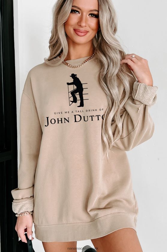 tall drink of john vintage wash grafisk crewneck NanaMacs XJPBDL1042 sandsten