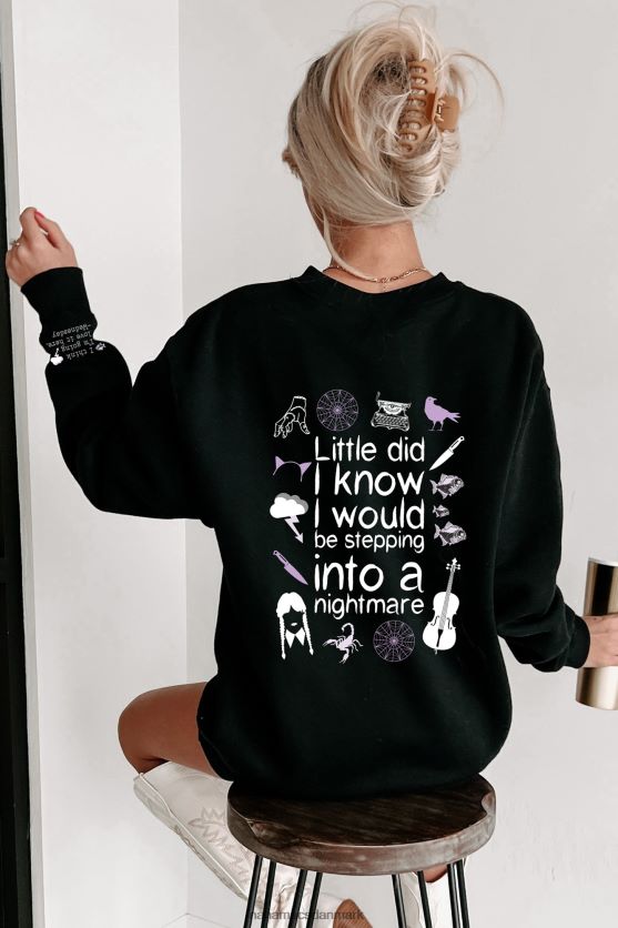 træde ind i et mareridt dobbeltsidet grafisk flere skjorte muligheder NanaMacs XJPBDL1022 sort