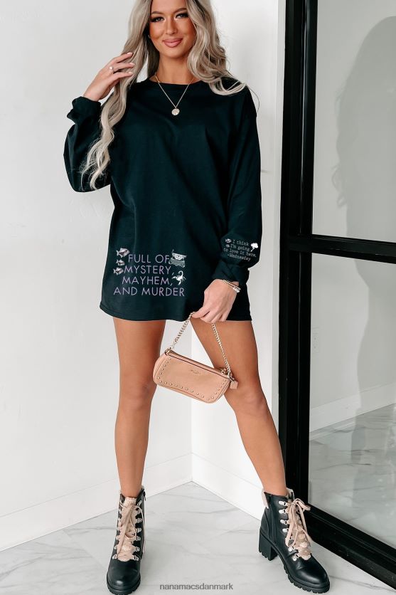 træde ind i et mareridt dobbeltsidet grafisk flere skjorte muligheder NanaMacs XJPBDL1022 sort