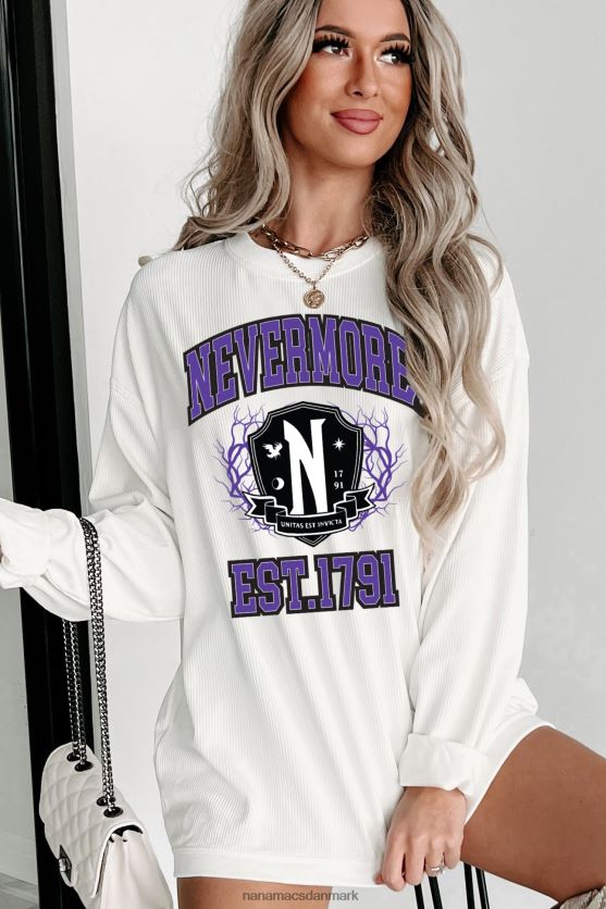 unitas est invicta corded grafisk crewneck NanaMacs XJPBDL906 elfenben