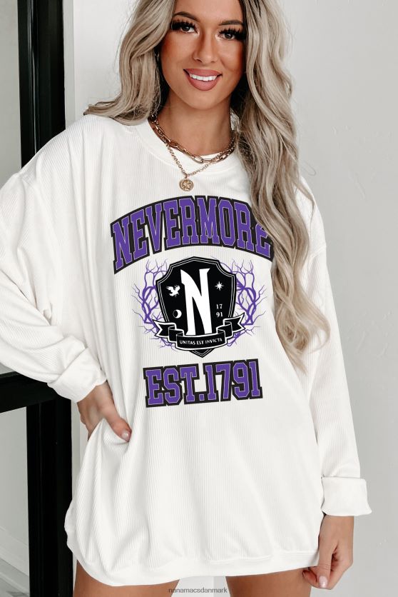 unitas est invicta corded grafisk crewneck NanaMacs XJPBDL906 elfenben