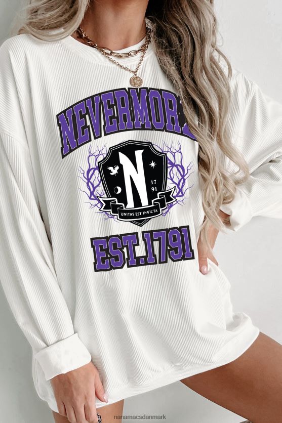 unitas est invicta corded grafisk crewneck NanaMacs XJPBDL906 elfenben