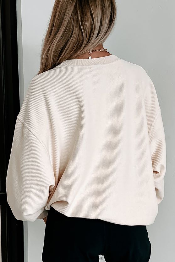 xoxo grafisk crewneck med ledning NanaMacs XJPBDL1066 natur/sort tekst-nederste front