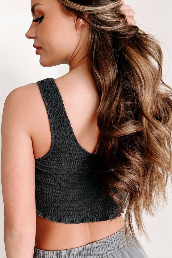 glæde på rejsen smocked afgrøde tank NanaMacs XJPBDL605 sort