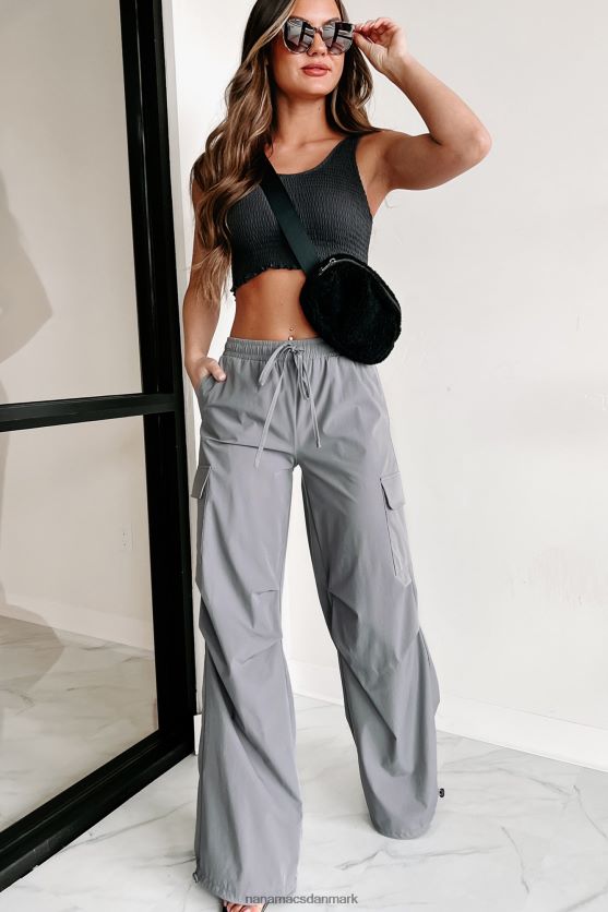 glæde på rejsen smocked afgrøde tank NanaMacs XJPBDL605 sort