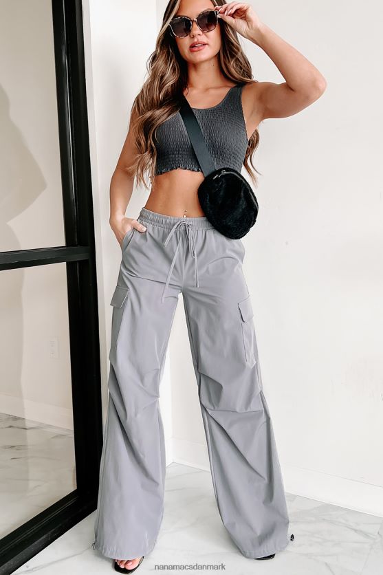 glæde på rejsen smocked afgrøde tank NanaMacs XJPBDL605 sort