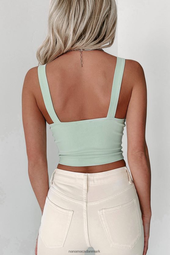 kan ikke sige farvel stretchy crop korset tank NanaMacs XJPBDL66 støvet salvie