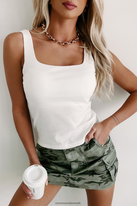 keep it easy brami tanktop med firkantet hals NanaMacs XJPBDL542 hvid