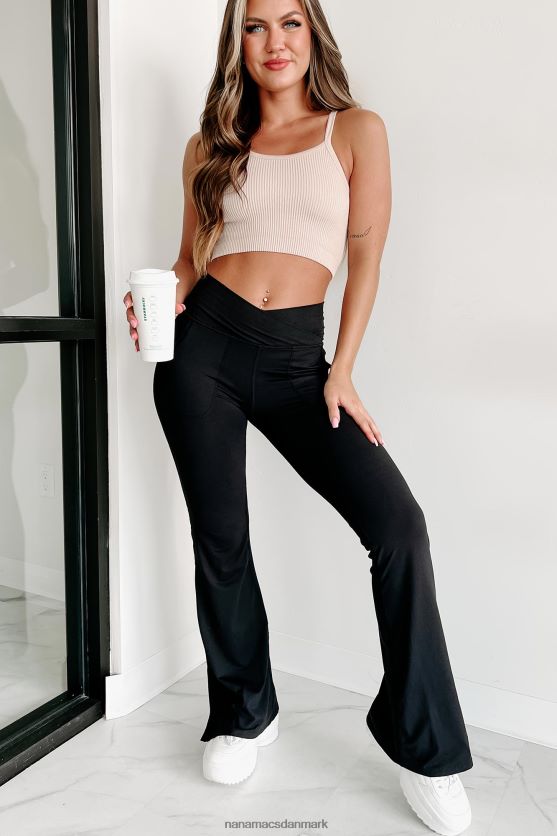 loyal over for en fejlfri sømløs ribbet afgrødetank NanaMacs XJPBDL526 havre mælk