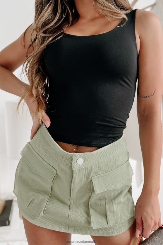 standhaftig ægte scoop-neck tanktop NanaMacs XJPBDL541 sort