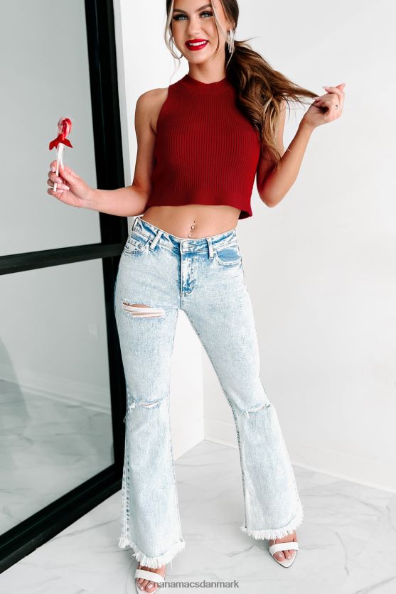 vil vidundere aldrig ophøre afgrøde sweater tank NanaMacs XJPBDL1237 rød