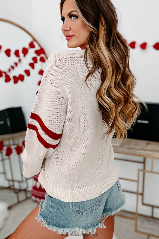 af hele mit hjerte langærmet sweater NanaMacs XJPBDL1718 fløde