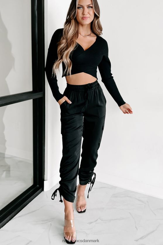 forventer sjov cross front sweater NanaMacs XJPBDL1726 sort