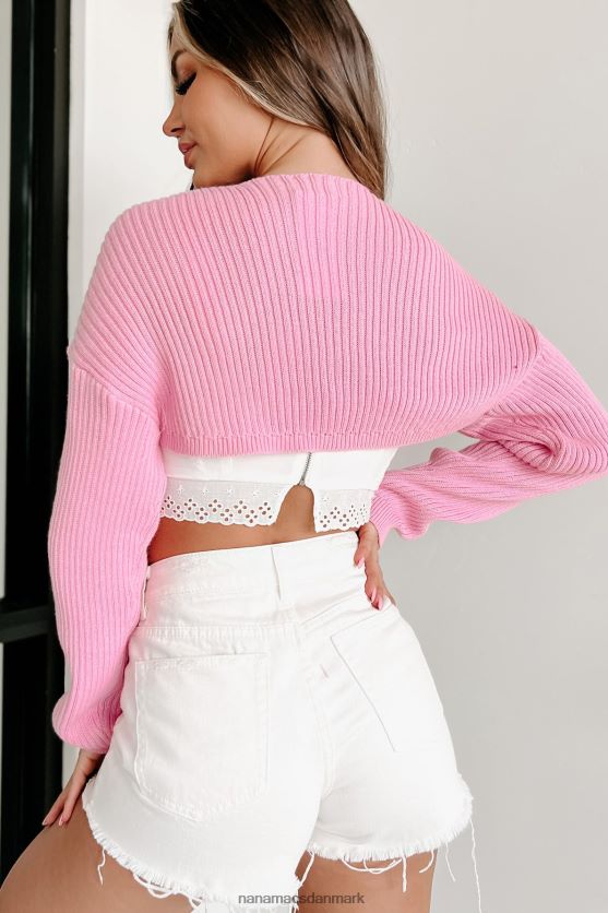 lille danser sweater strik bolero skuldertræk NanaMacs XJPBDL1713 lyserød